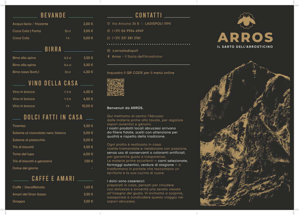 Arros arrosticini abruzzesi ladispoli menu